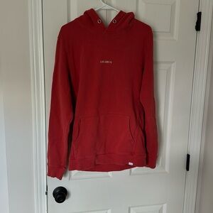 Le Duex red hoodie